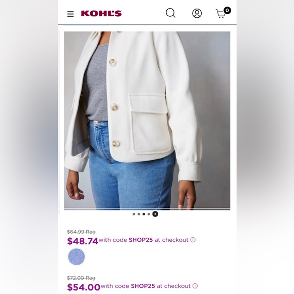 LC Lauren Conrad Off White Coat - Picture 8 of 14